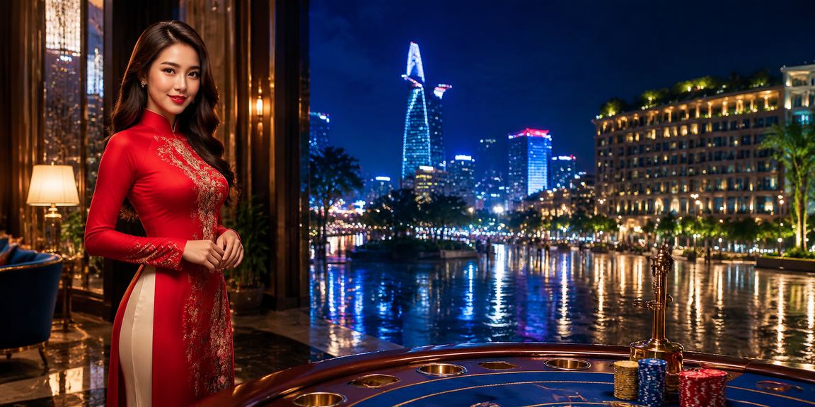 Người phụ nữ mặc áo dài tại TP.HCM chơi Baccarat trực tuyến qua ứng dụng di động