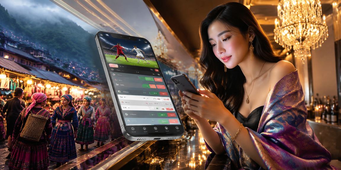 Người dùng tại Sapa nhận thưởng VIP và kiểm tra tài khoản qua ứng dụng di động